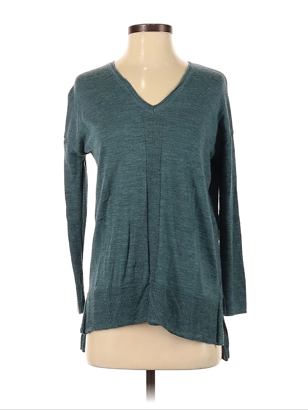 Cynthia Rowley Wool Pullover Sweater in Teal Green